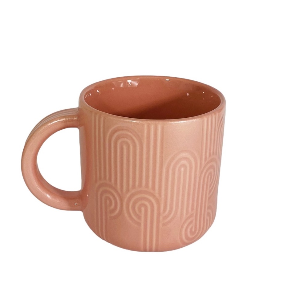 Starbucks Light shimmering Pink Ceramic Coffee Tea Mug Collectible Cup Boho New